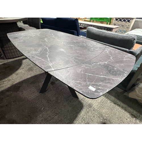 3072 - A Naples Twist Top Table Printed Glass Extending Dining Table (unchecked)