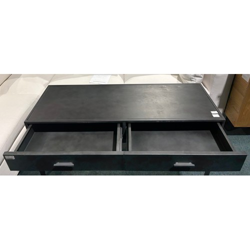 3165 - A Ottinge 2 drawer metal console/desk