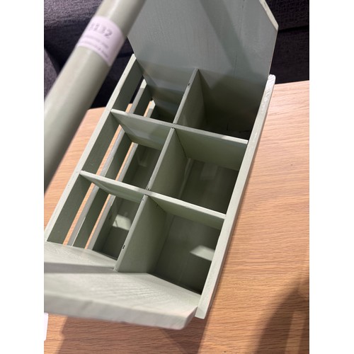 3094 - A duck egg painted ‘Merry Christmas’ bottle holder