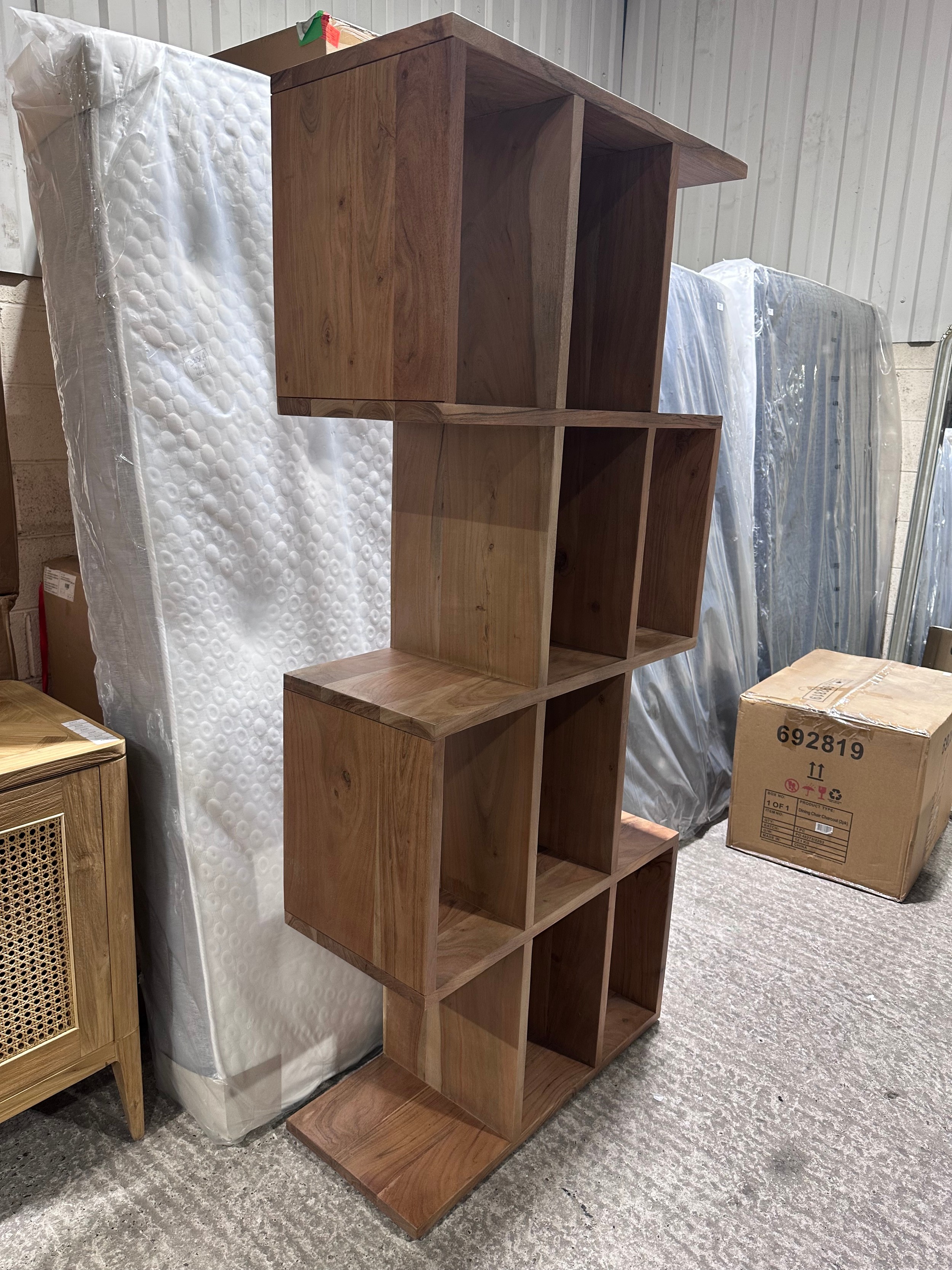 A Kay open shelf room divider/display unit *This lot is subject to VAT