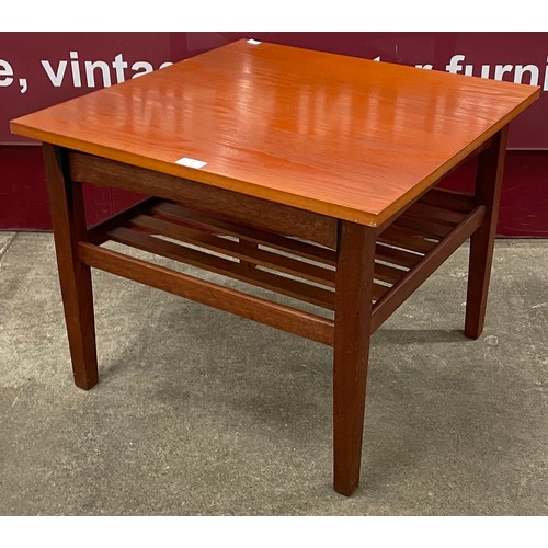 39 - A Danish teak square coffee table