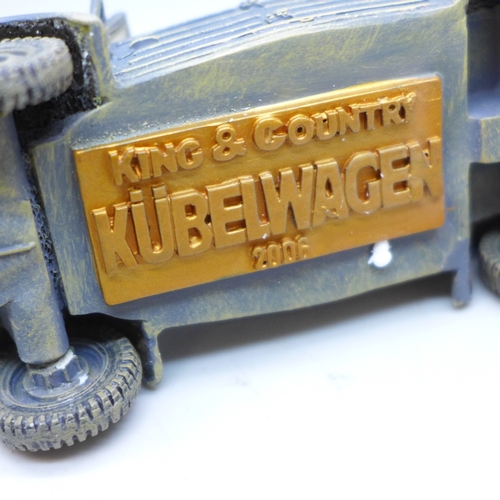 2010 - King & Country - Kubelwagen VW with original figures, FO8020, boxed