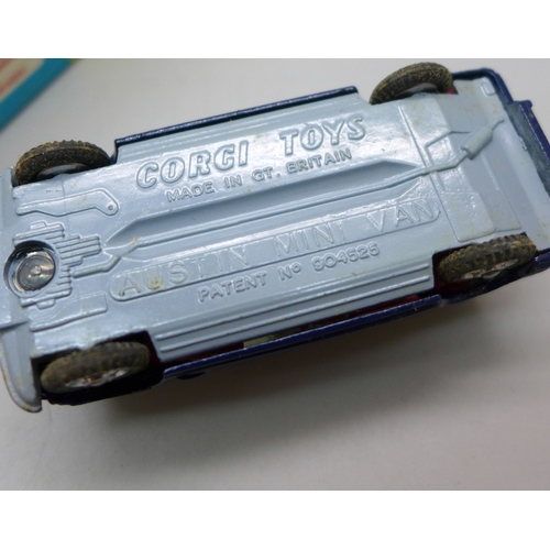 2065 - A Corgi Toys 448 B.M.C. Mini Police Van with Tracker Dog and Handler, boxed