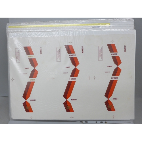 2144 - A very large album of cigarette adverts and prototype flat pack artwork, John Player's, Will's, Impe... 