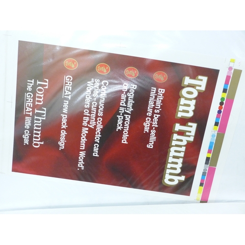 2144 - A very large album of cigarette adverts and prototype flat pack artwork, John Player's, Will's, Impe... 