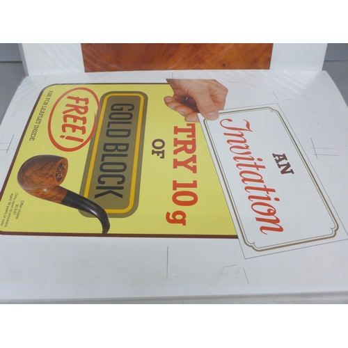2144 - A very large album of cigarette adverts and prototype flat pack artwork, John Player's, Will's, Impe... 
