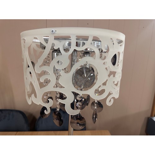 3284 - A chrome effect modern table lamp