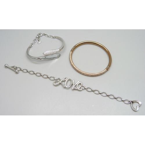 7173 - Three Swarovski bracelets
