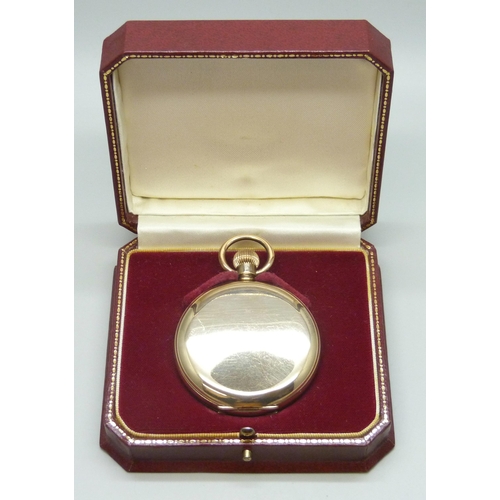 7326 - A Waltham gold plated full hunter pocket watch, boxed