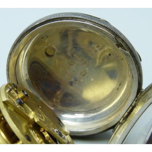 7328 - A D. Mullarky, Bradford silver open face pocket watch, Birmingham 1902