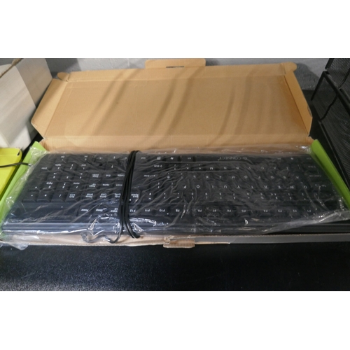 5125 - An assortment of items including, keyboard, headphones, screen protectors, ceramic fondue set, etc