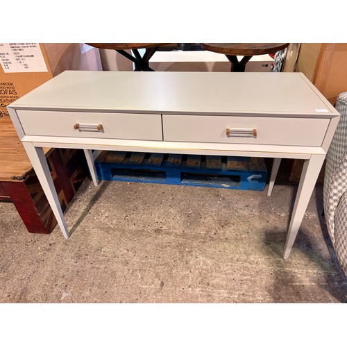 3050 - An Astley light grey 2 drawer console table