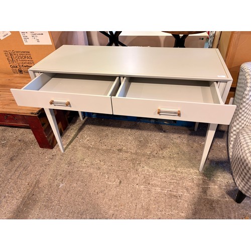 3050 - An Astley light grey 2 drawer console table