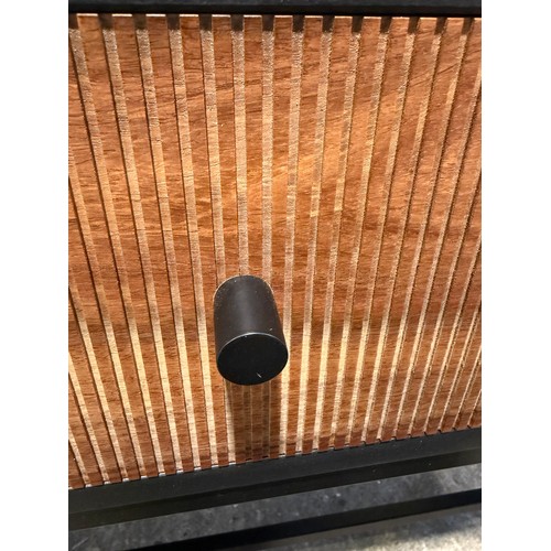 3141 - A Thor black/natural wood console table *This lot is subject to VAT