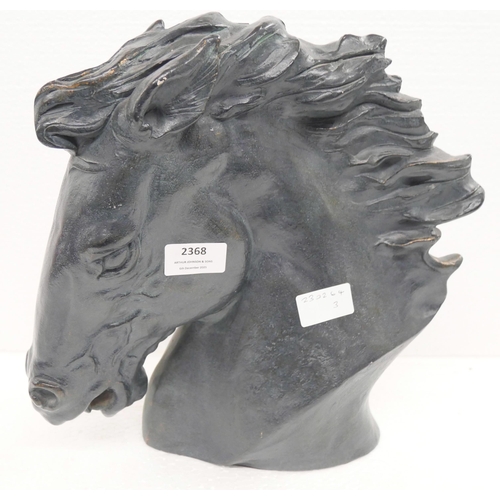 2368 - A chalk bust of a horse   *Not available for packing and posting*