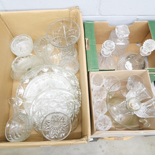 2369 - A large quantity of cut glassware, including decanters, fruit bowl, etc.   *Not available for packin... 