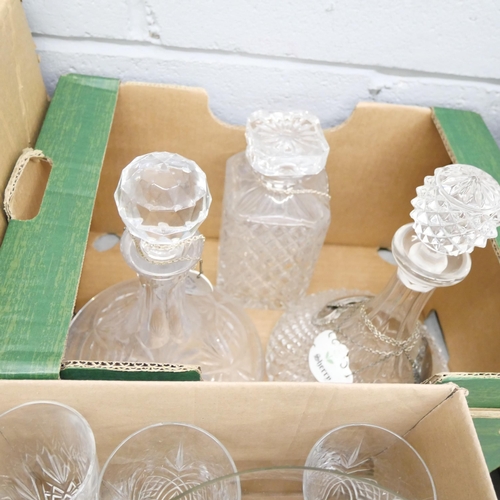2369 - A large quantity of cut glassware, including decanters, fruit bowl, etc.   *Not available for packin... 