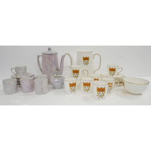 2377 - An Aynsley tea set with other lustre coffee set   *Not available for packing and posting*