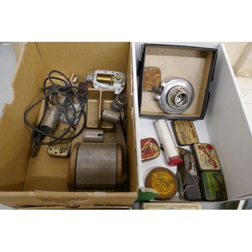 2186 - A collection of sheet music, musical box movements, gramophone needles, etc.