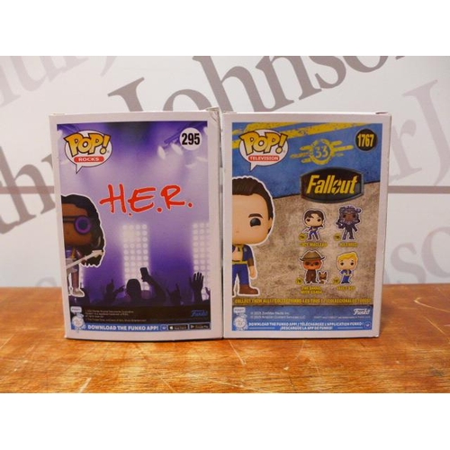 6158 - Two Funko Pops - Bitty Pop, H.E.R. and Cooper Howard  *This lot is subject to VAT