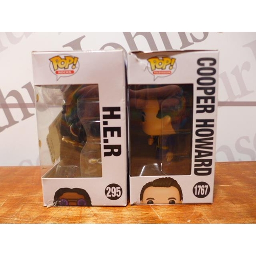 6158 - Two Funko Pops - Bitty Pop, H.E.R. and Cooper Howard  *This lot is subject to VAT