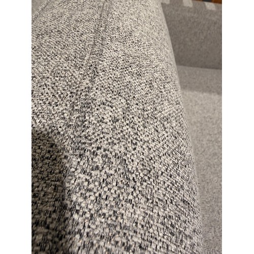 3226 - A grey chenille left hand facing chaise (part/incomplete)