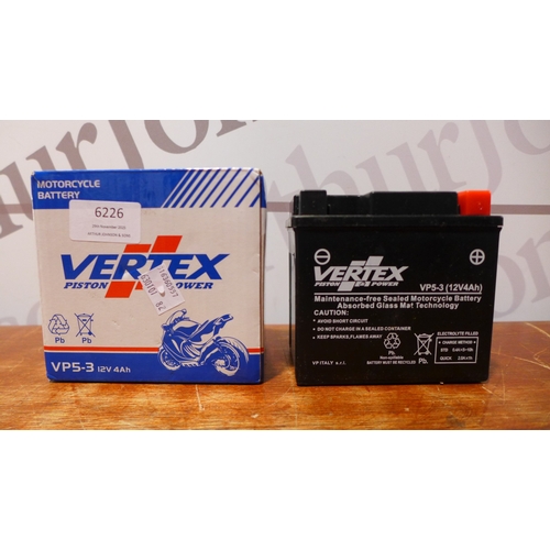 6318 - A Vertex - Motorcycle Battery VP5-3 12v *This lot is subject to VAT
