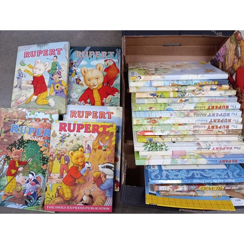 2398 - A collection of Rupert annuals from 1960s onwards, also to include calendars   *Not available for pa... 