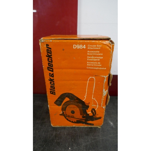 5054 - A bag of assorted power tools including Black and Decker drill, drill sharpener, polisher, etc** Bla... 
