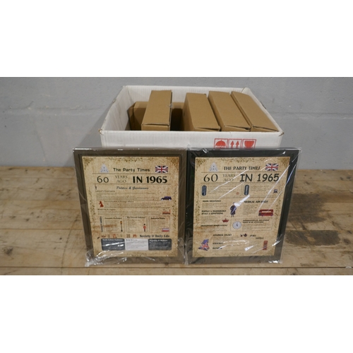 5073 - 6 packs of 2 birthday poster frames, boxed  *This lot is subject to VAT