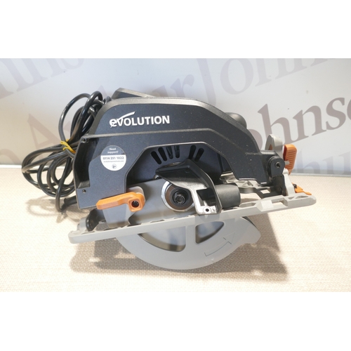 6056 - An Evolution 185mm circular saw *This lot is subject to VAT