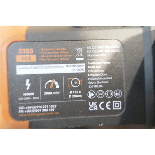 6056 - An Evolution 185mm circular saw *This lot is subject to VAT