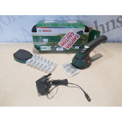 6067 - A Bosch cordless pruner 3.6v *This lot is subject to VAT