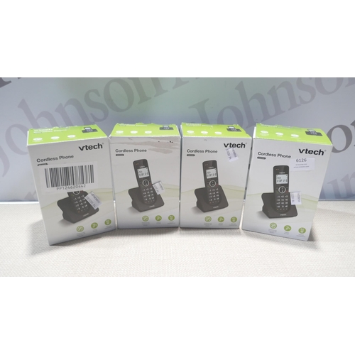 6126 - Four VTech cordless phones  * This lot is subject to VAT