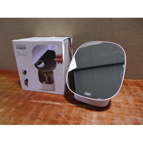 6149 - A Joseph Joseph pedestal mirror with cosmetic storage  * This lot is subject to VAT