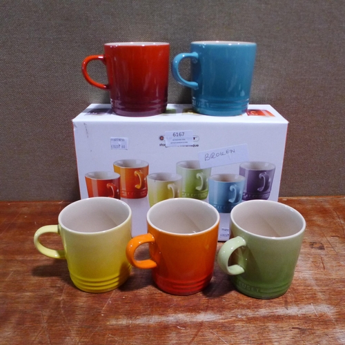 6167 - Five Le Creuset coffee mugs * This lot is subject to VAT