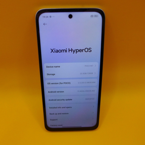 6254 - A Poco M7 smart mobile phone with charging lead *This lot is subject to VAT