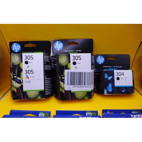 6282 - A quantity of printer inks to include HP and Brother *This lot is subject to VAT