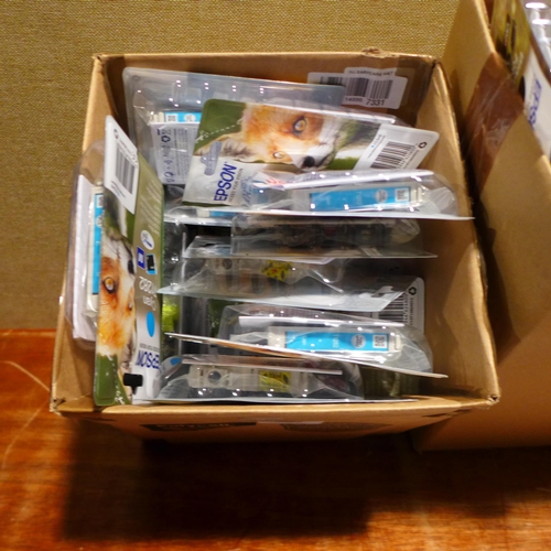 6298 - Three boxes of Epson ink, various colours and models *This lot is subject to VAT