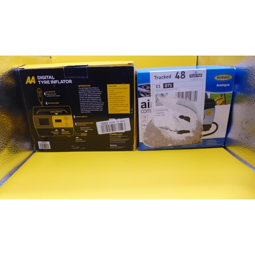 6310 - An AA digital tyre inflator and a Ring air compressor *This lot is subject to VAT