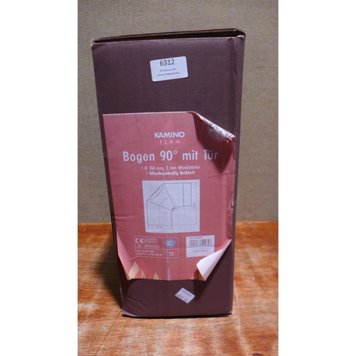 6312 - A Kamino metal 90 degree elbow for a chimney flue *This lot is subject to VAT