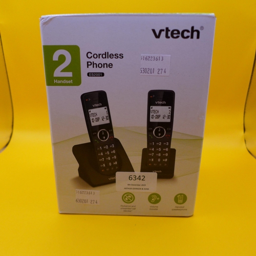 6342 - Two Vtech cordless handset phones (ES2001) *This lot is subject to VAT
