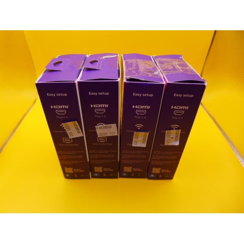 6351 - Four Roku streaming sticks  * This lot is subject to VAT