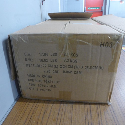 5214J - 8 sets of black coloured black out roller blinds, boxed  *This lot is subject to VAT