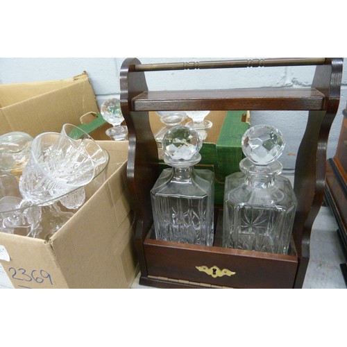 2369 - A large quantity of cut glassware, including decanters, fruit bowl, etc.   *Not available for packin... 