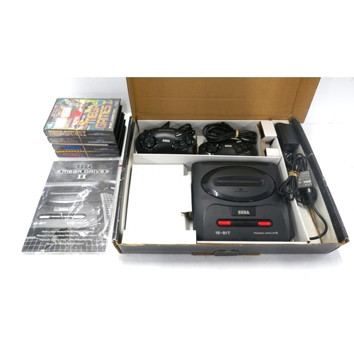 A boxed Sega Megadrive II games console (Sonic the Hedgehog 2 box ...