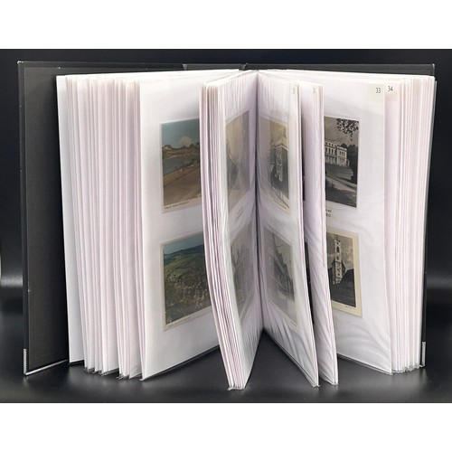 A large postcard album collection of approximately 200 black and white ...