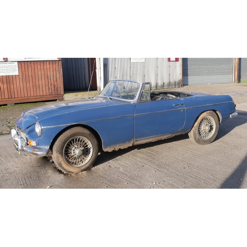 354 - A 1968 MGC Roadster with 2912cc straight-six petrol engine. Registration TMT 994F. From a deceased’s... 