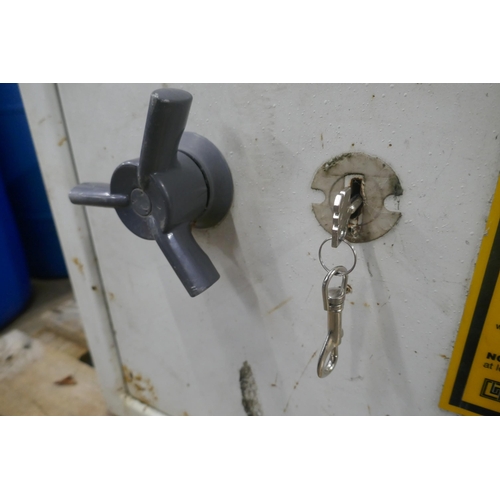 A metal heavy duty commercial safe with Kaba digital security - with keys