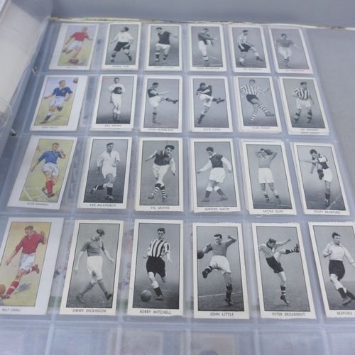 Cigarette cards; a collection of football cigarette and other cards